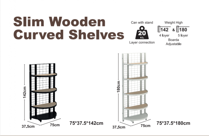 Slim Trær Curved Shelves