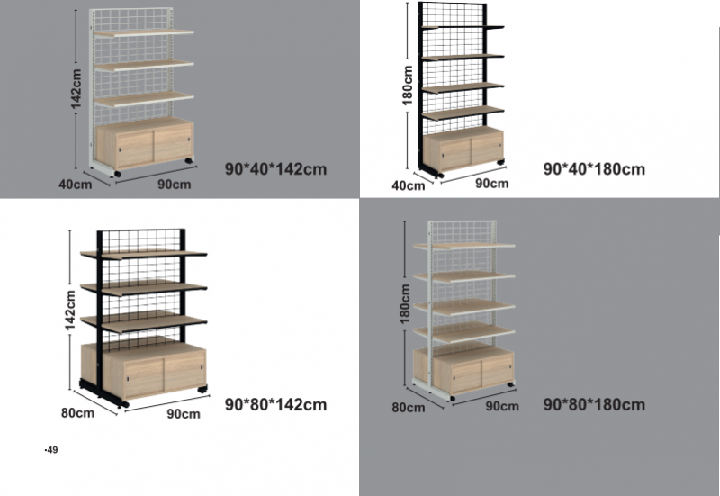 Slim Trær Shelves + Kabinett